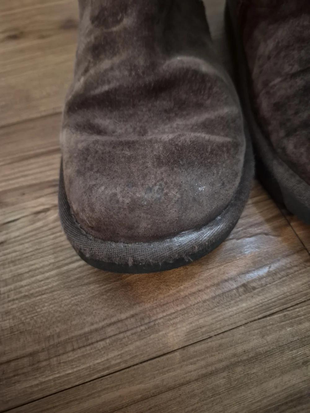 UGG Chocolate Brown Suede Shearling Cuff Winter Boots